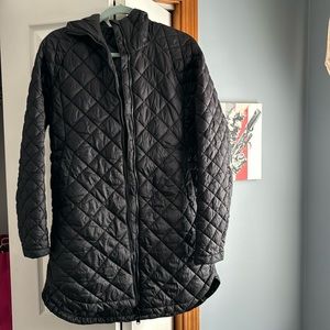 Black whisper featherless parka in new condition